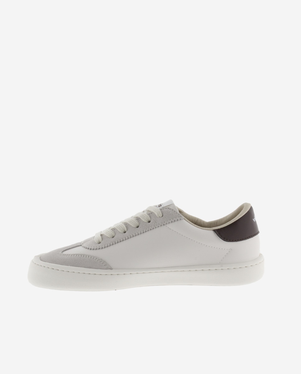 Victoria - Zapatillas bajas unisex barefoot con piezas de color y serraje.