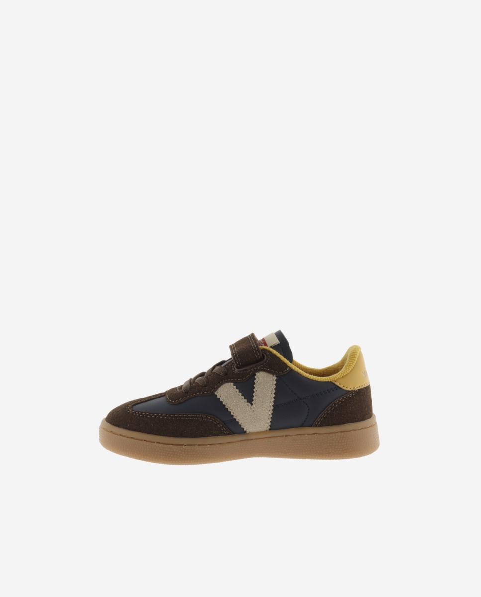 Zapatillas deportivas de niños multicolor con suela caramelo - Victoria - Azul marino Azul marino-3