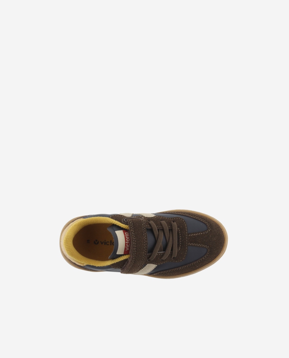 Zapatillas deportivas de niños multicolor con suela caramelo - Victoria - Azul marino Azul marino-4