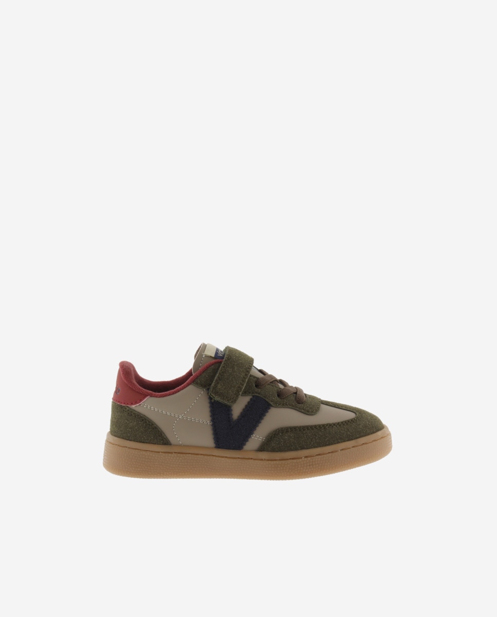 Imagen 1 de Zapatillas deportivas de niños multicolor con suela caramelo - Victoria - Kaki Kaki