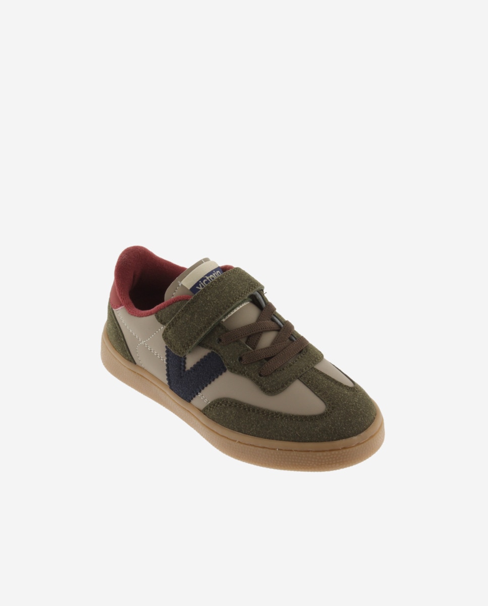 Imagen 2 de Zapatillas deportivas de niños multicolor con suela caramelo - Victoria - Kaki Kaki