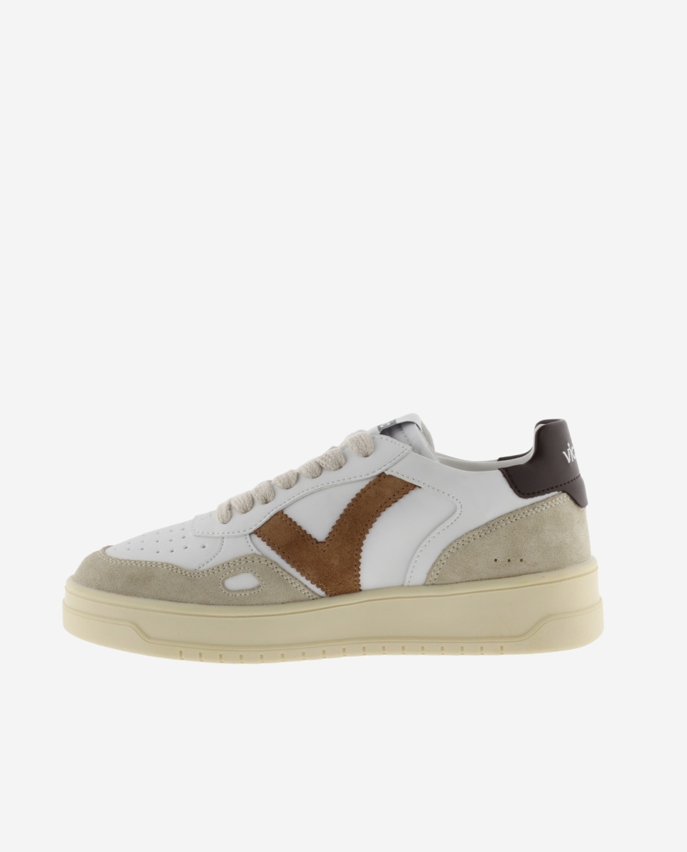 Victoria - Zapatillas deportivas unisex con piezas de color y serraje.
