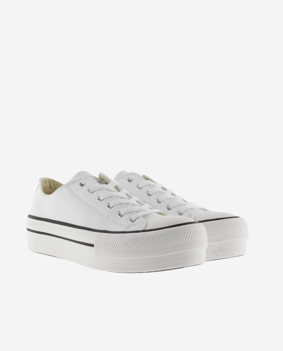 Zapatillas básicas de mujer con doble plataforma - Victoria - Blanco Blanco-5