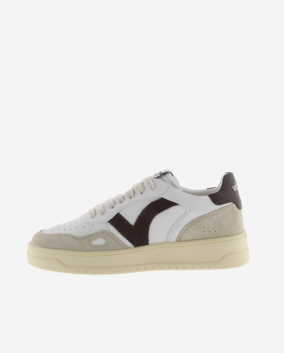 Victoria - Zapatillas deportivas unisex con piezas de color y serraje.