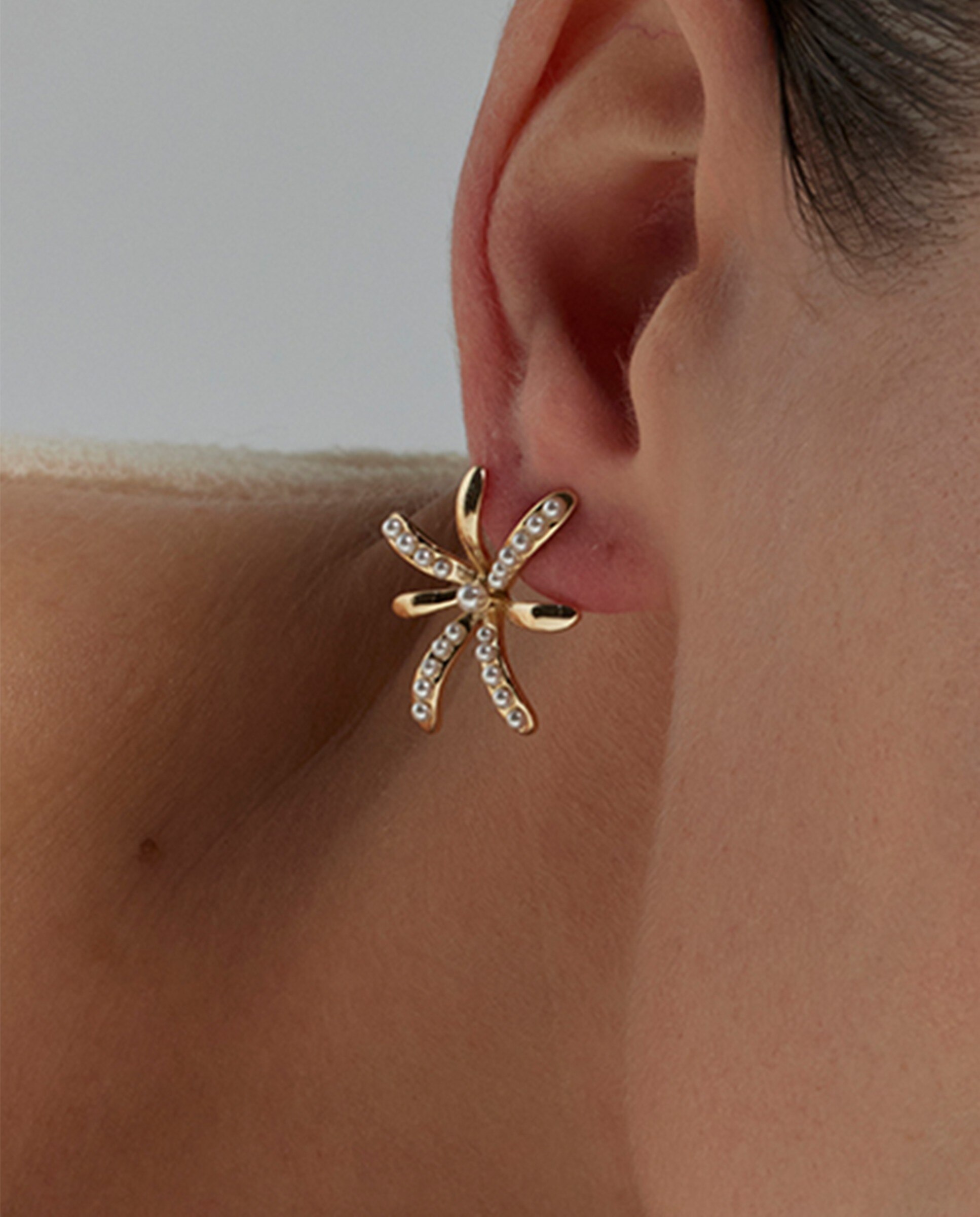 Pendientes basic acabados en rodio con perla blanca - Luxenter - Blanco Blanco-4