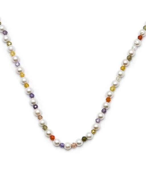 Imagen 0 de Collar África acabado en oro amarillo de 18k con  cristal multicolor