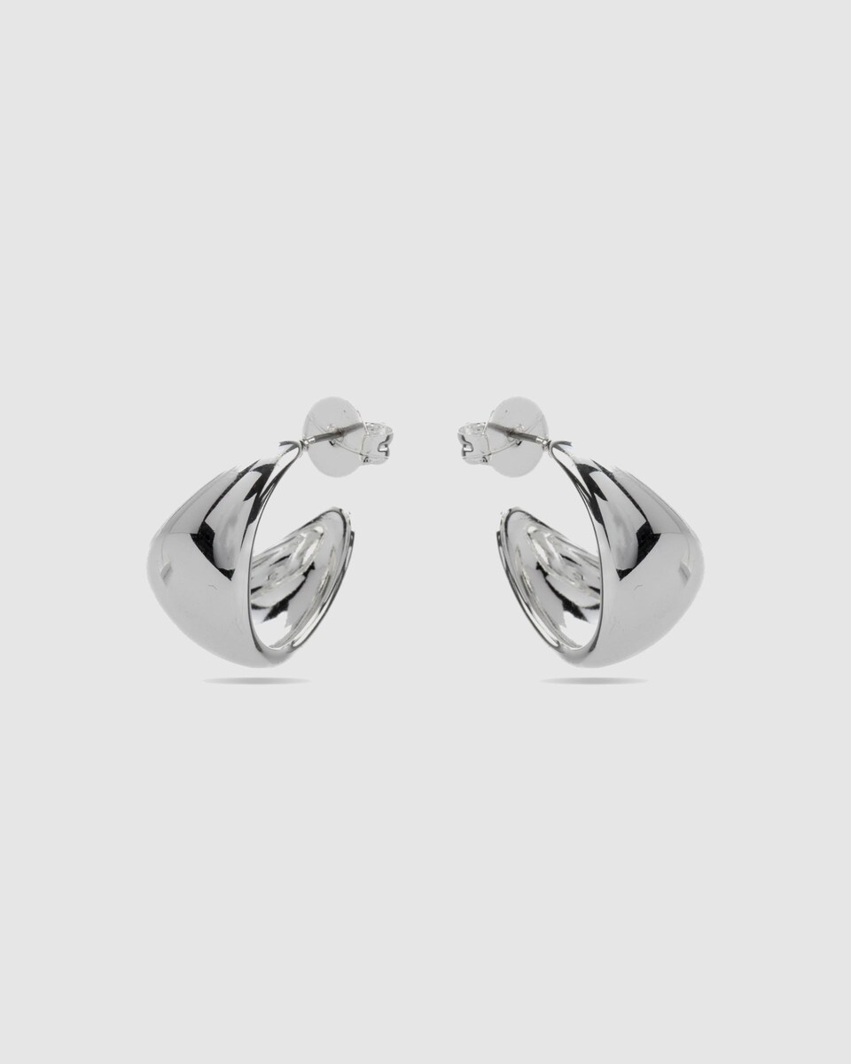 Pendientes Basic acabado en rodio Plata-3