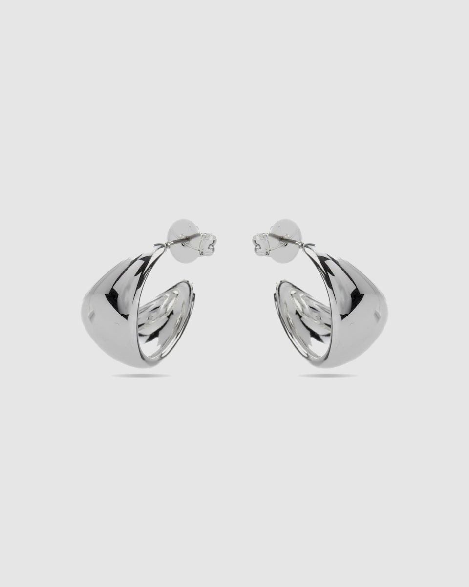 Pendientes Basic acabado en rodio Plata-3