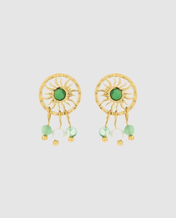 Pendientes Luxenter Acabados En Oro Amarillo De 18k - Raki con Ofertas