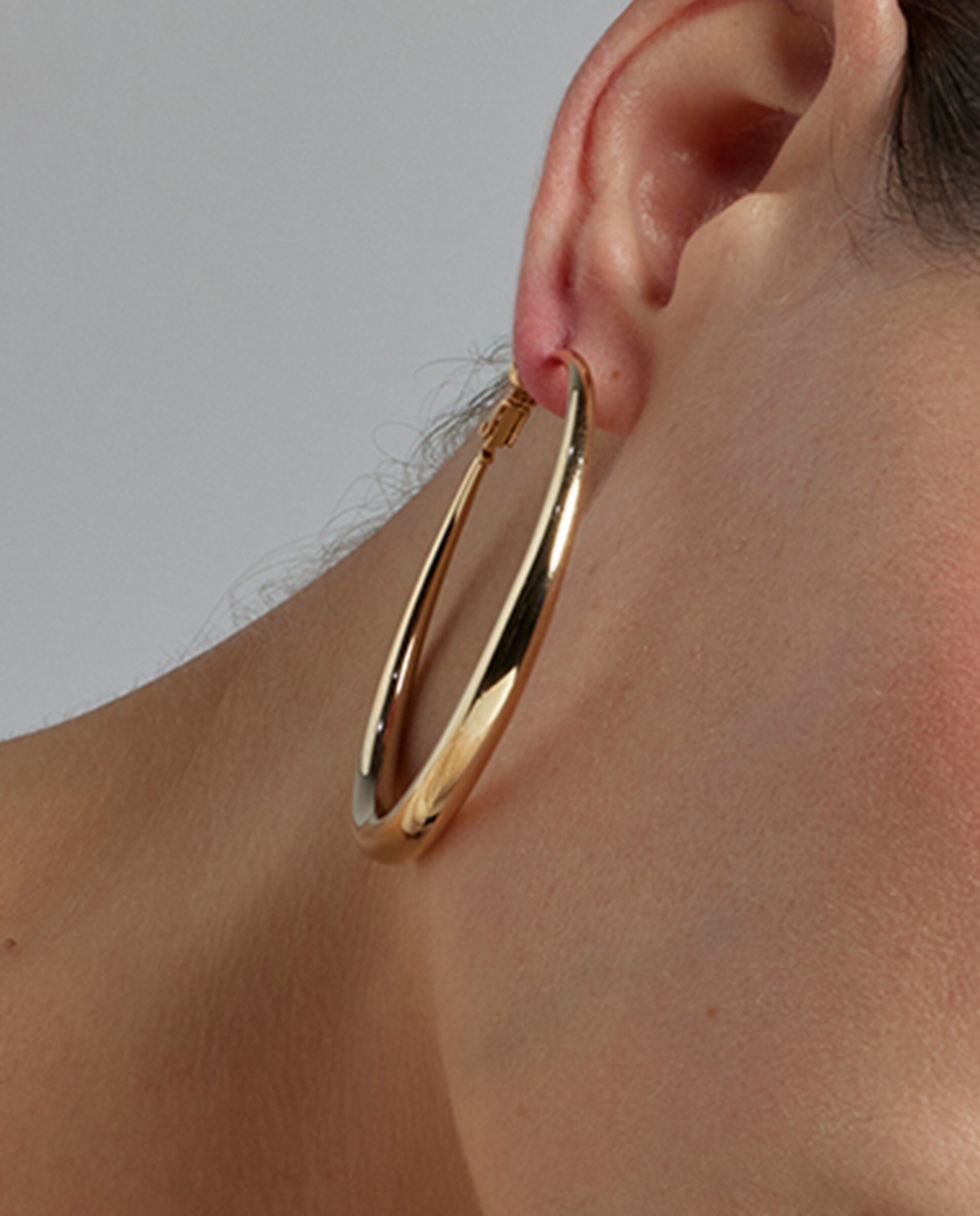 Pendientes de aro basic acabados en oro de 18 quilates - Luxenter - Dorado Dorado-4