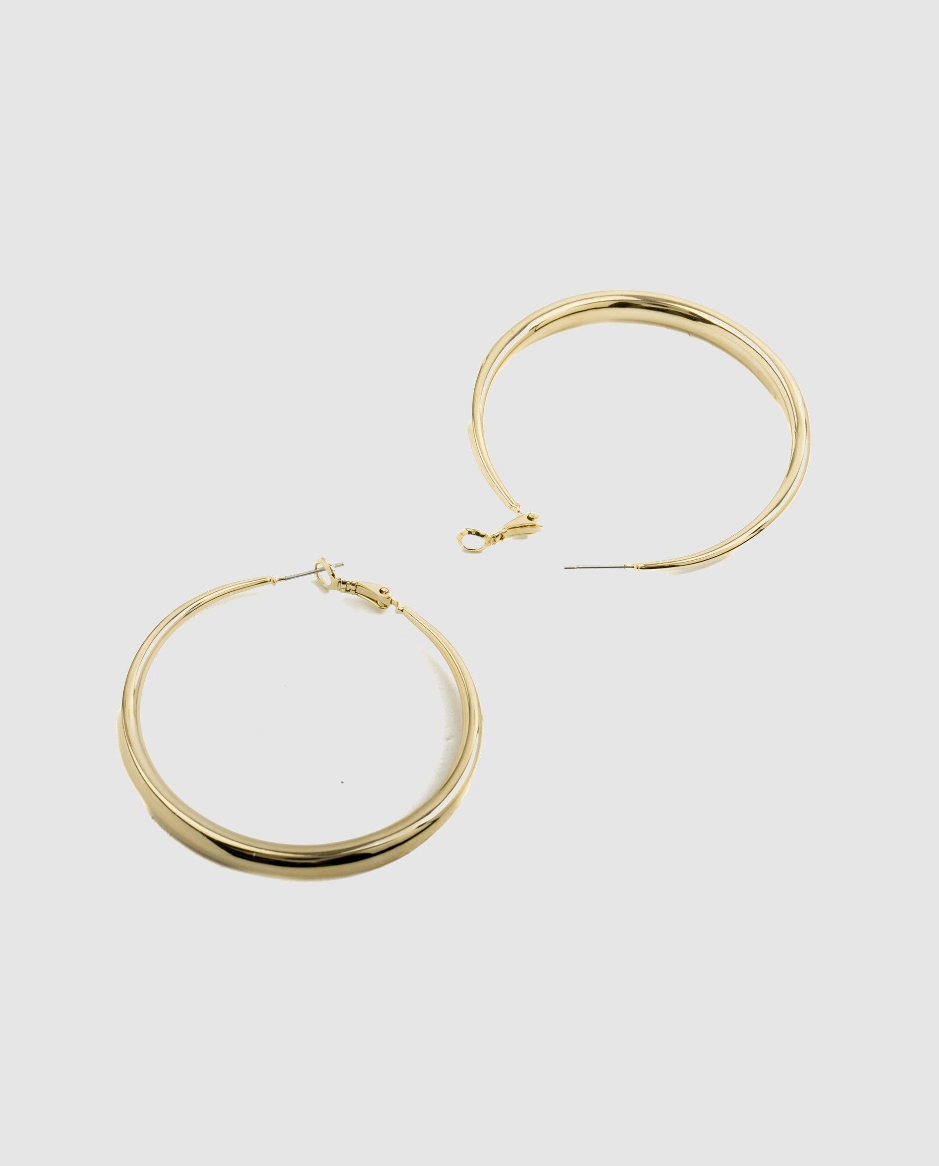 Pendientes de aro basic acabados en oro de 18 quilates - Luxenter - Dorado Dorado-5