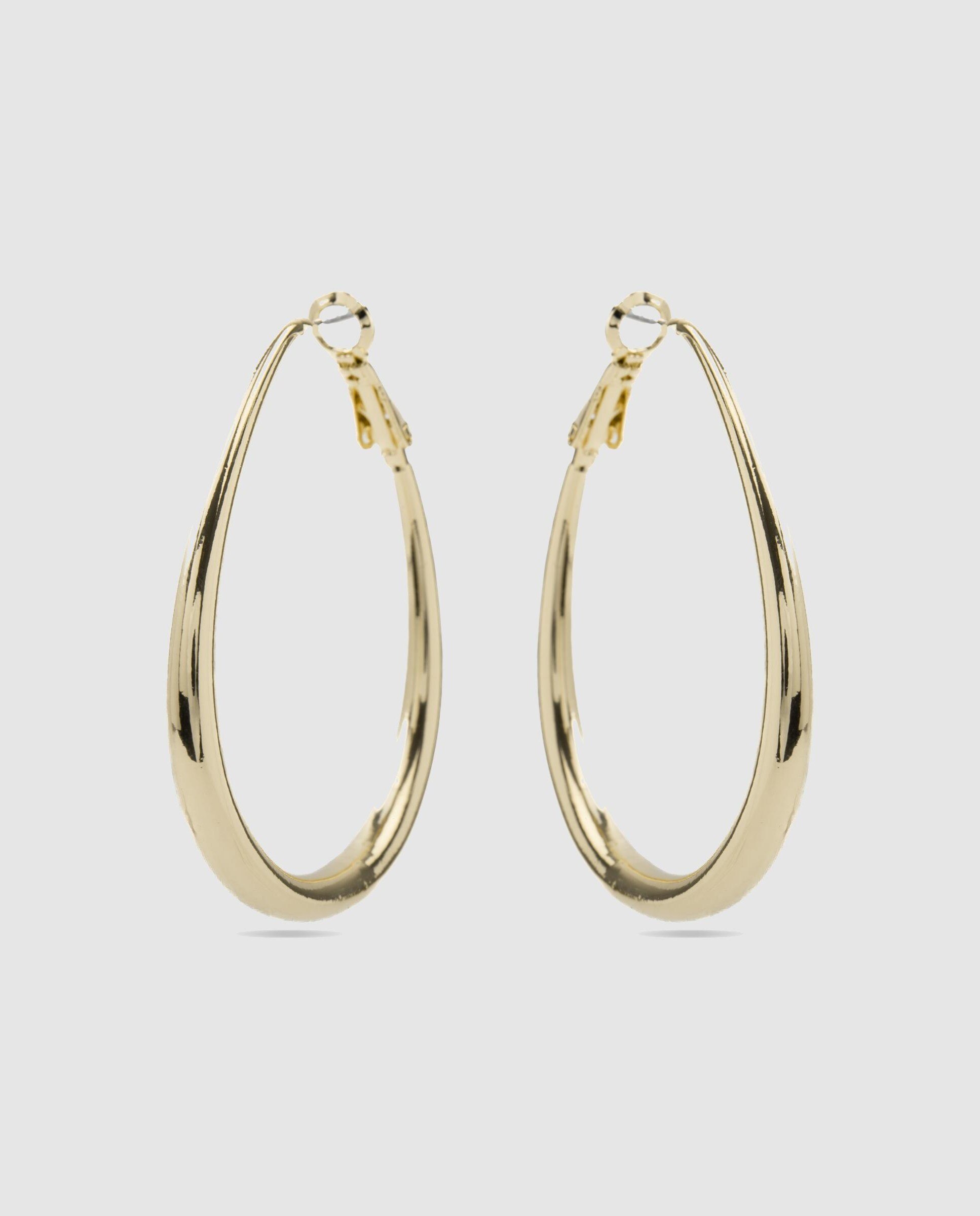 Pendientes de aro basic acabados en oro de 18 quilates - Luxenter - Dorado Dorado-3