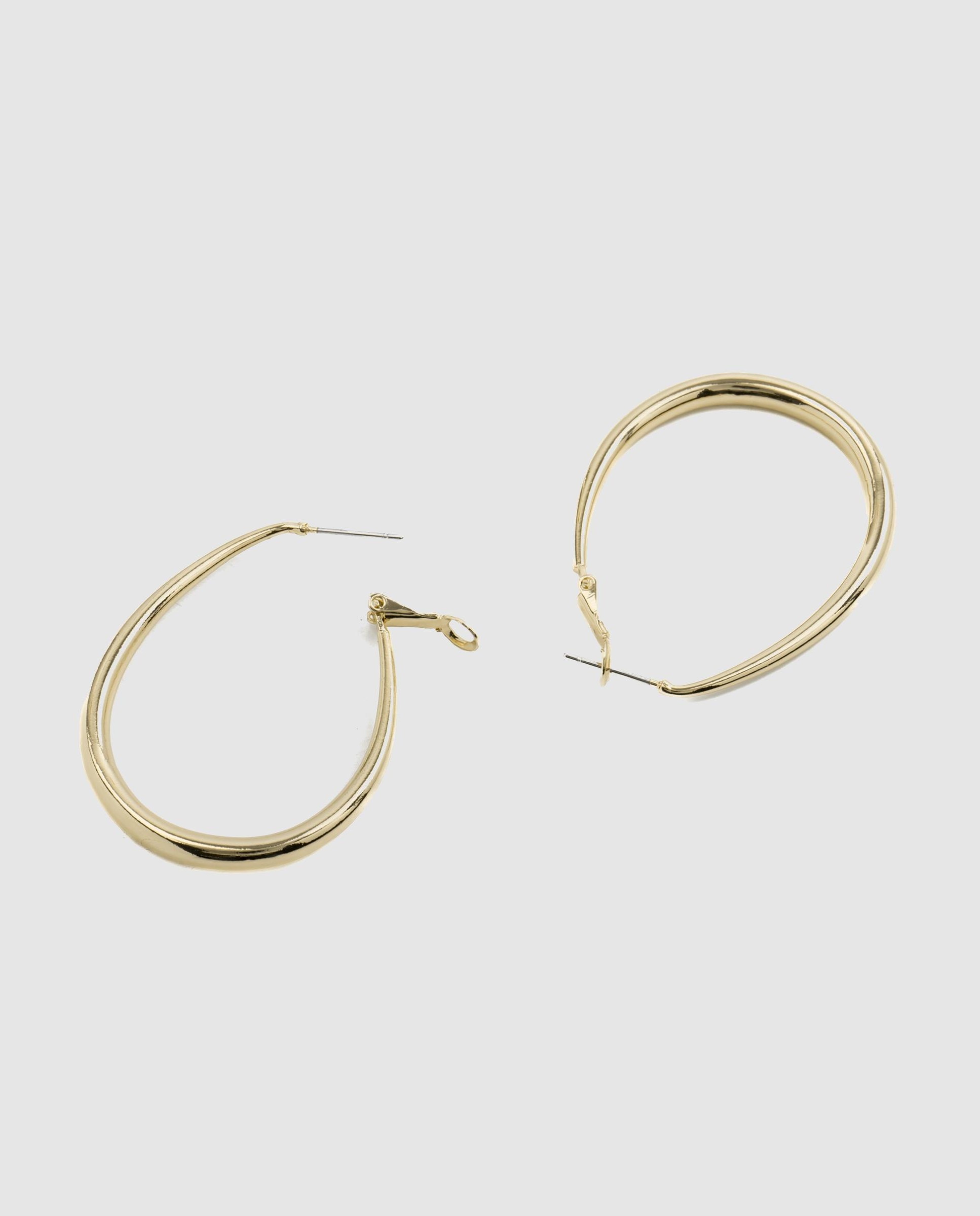 Pendientes de aro basic acabados en oro de 18 quilates - Luxenter - Dorado Dorado-5