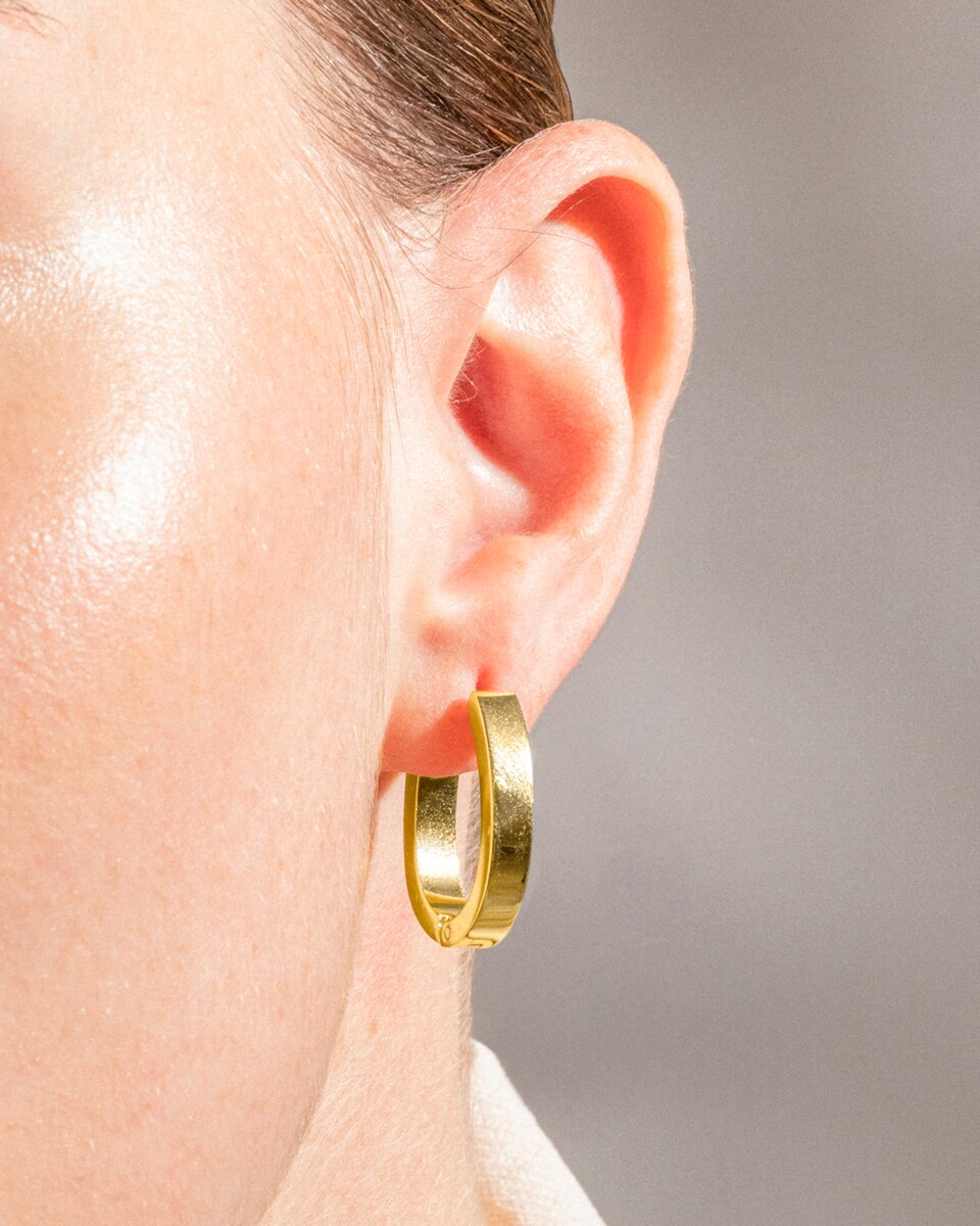 Pendientes de aro áfrica acabados en oro amarillo de 18 quilates - Luxenter - Dorado Dorado-3