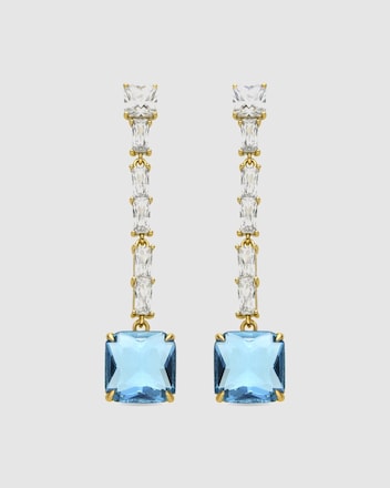 Orecchini Aysma In Argento 925 Con Zirconia Verde E Finitura Oro Giallo 18k – Gioielli Luxenter Per Comunione E Regali Speciali