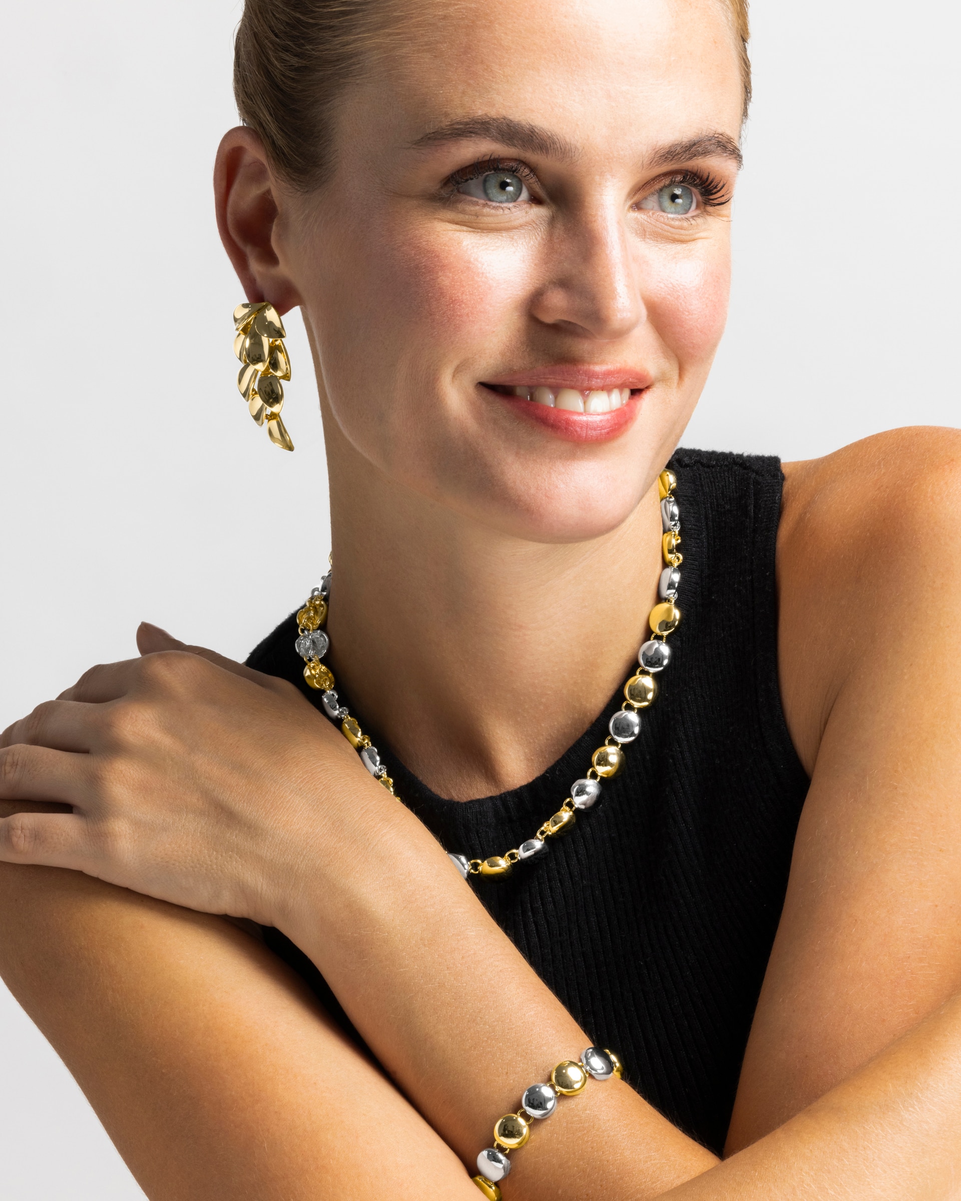 Pulsera de cadena áfrica acabada en oro amarillo de 18 quilates - Luxenter - Oro / Plata Oro / Plata-4
