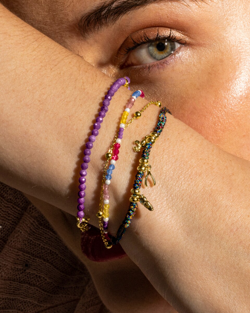 Pulsera Pide Un Deseo acabada en oro amarillo de 18k Oro-4