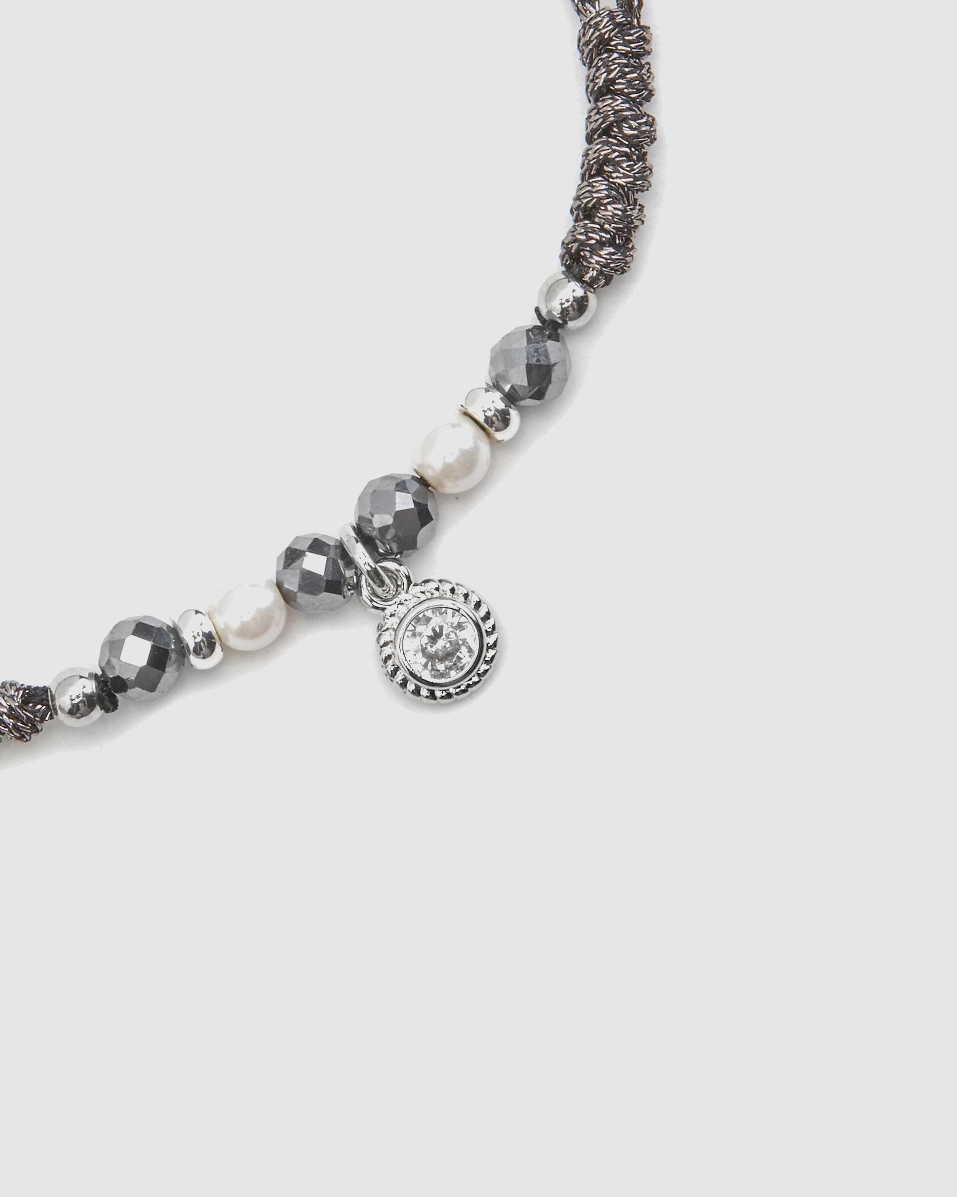 Pulsera pide un deseo de de ley 925 acabada en rodio con perla blanca - Luxenter - Plata Plata-6