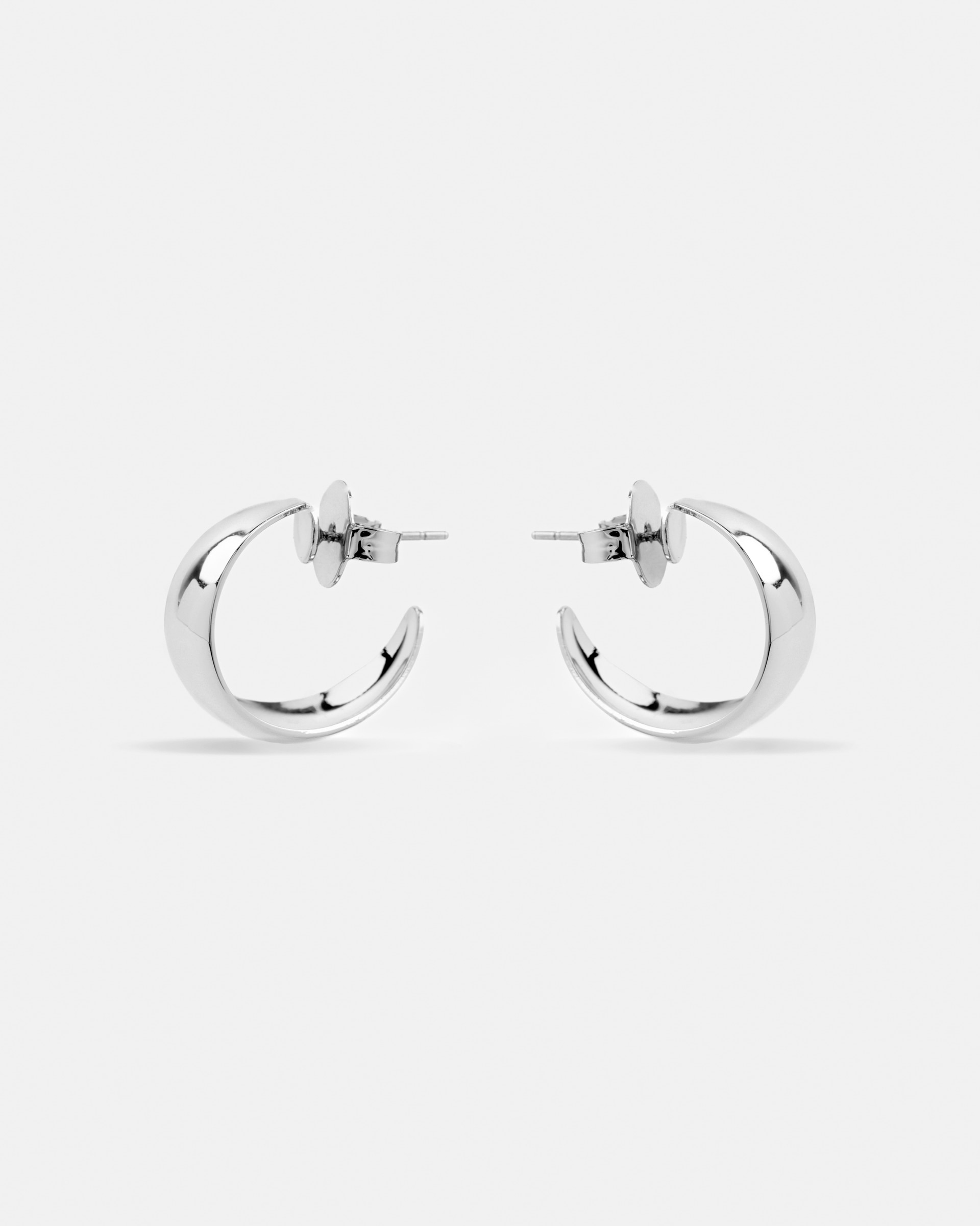 Pendientes de aro basic acabados en rodio - Luxenter - Plata mate Plata mate-3