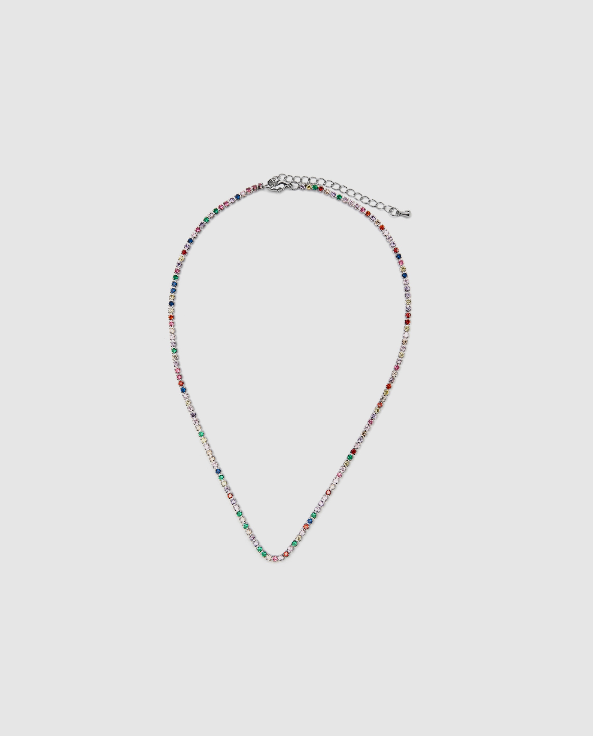 Collar acabado en rodio con circonita - Luxenter - Multicolor Multicolor-3