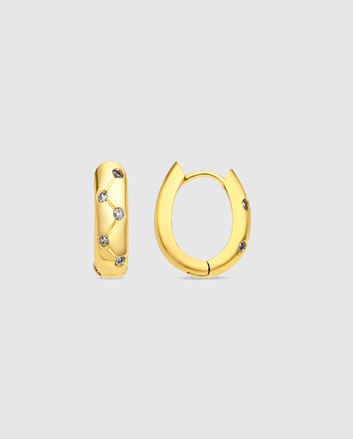 Imagen 0 de Pendientes Essential África acabados en  oro amarillo de 18k
