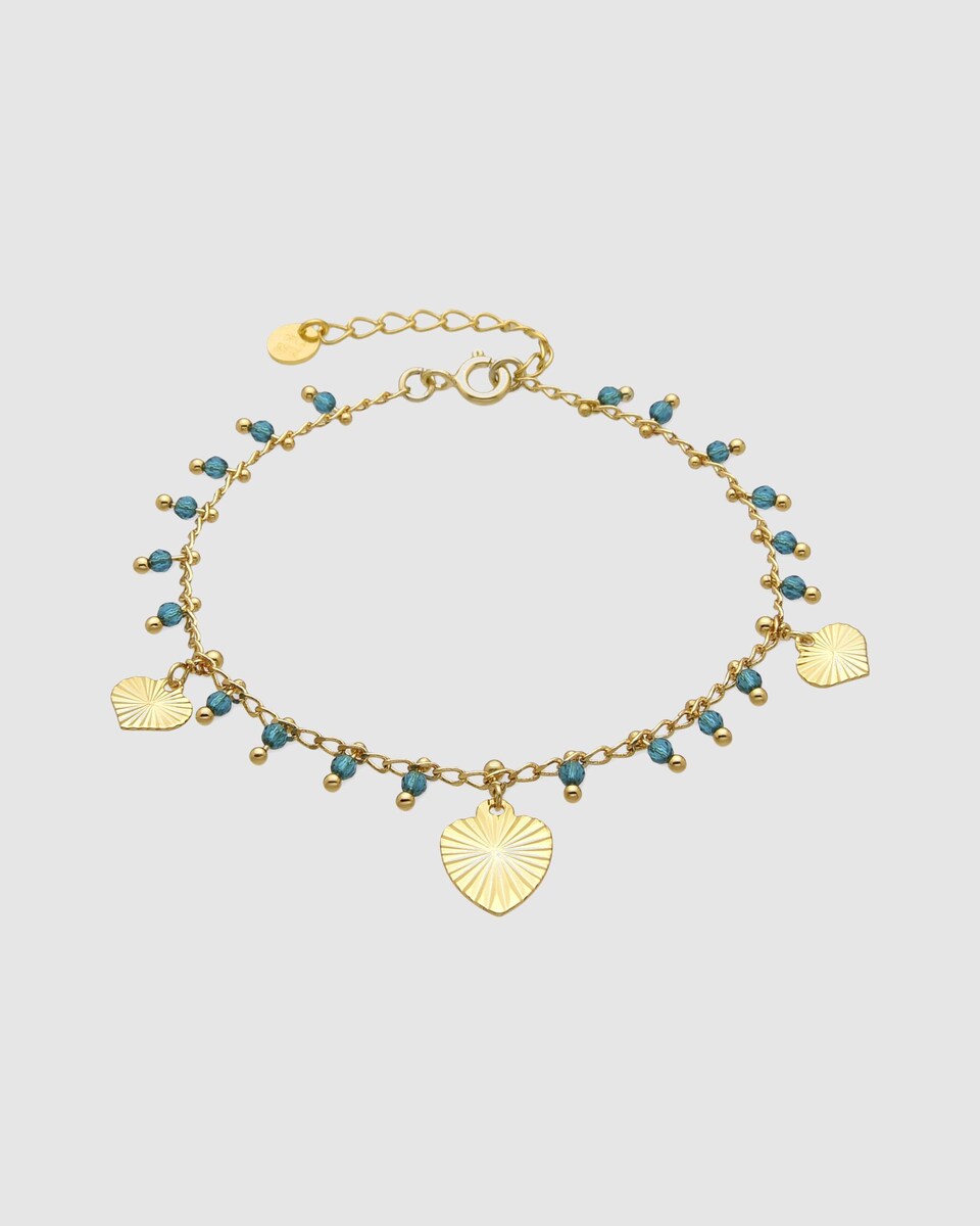 Pulsera Pide Un Deseo acabada en oro de 18k con circonita esmeralda Verde-1