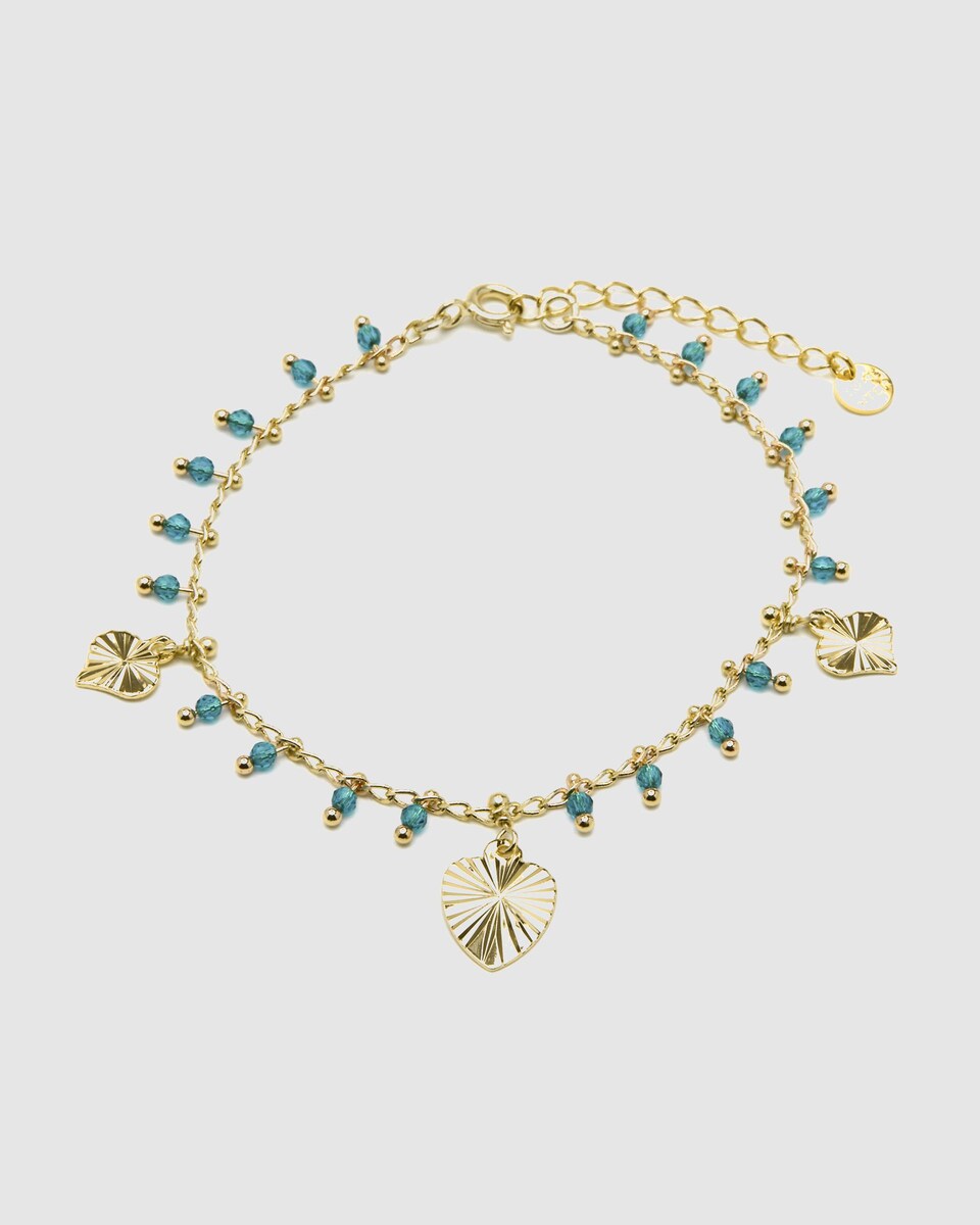 Pulsera Pide Un Deseo acabada en oro de 18k con circonita esmeralda Verde-4