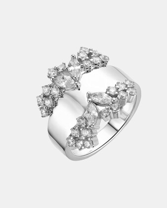 Collar Momentos Para Brillar De Plata Acabado En Rodio Con Cuarzo Hidrotermal Rosa