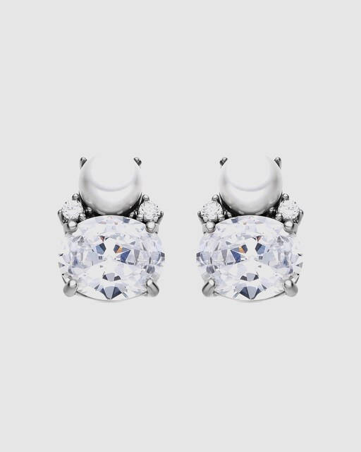 Imagen 0 de Pendientes Atelier acabados en rodio con circonita brillante