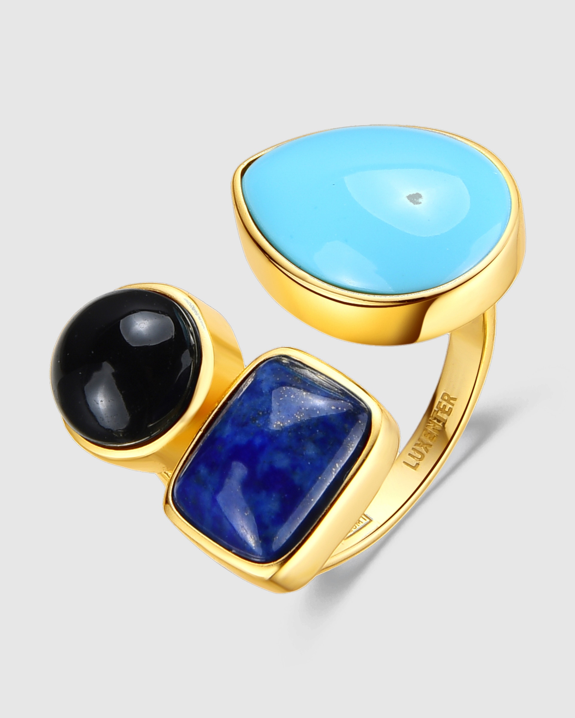 Anillo ajustable Trendy de Plata de Ley 925 acabado en oro de 18 ...