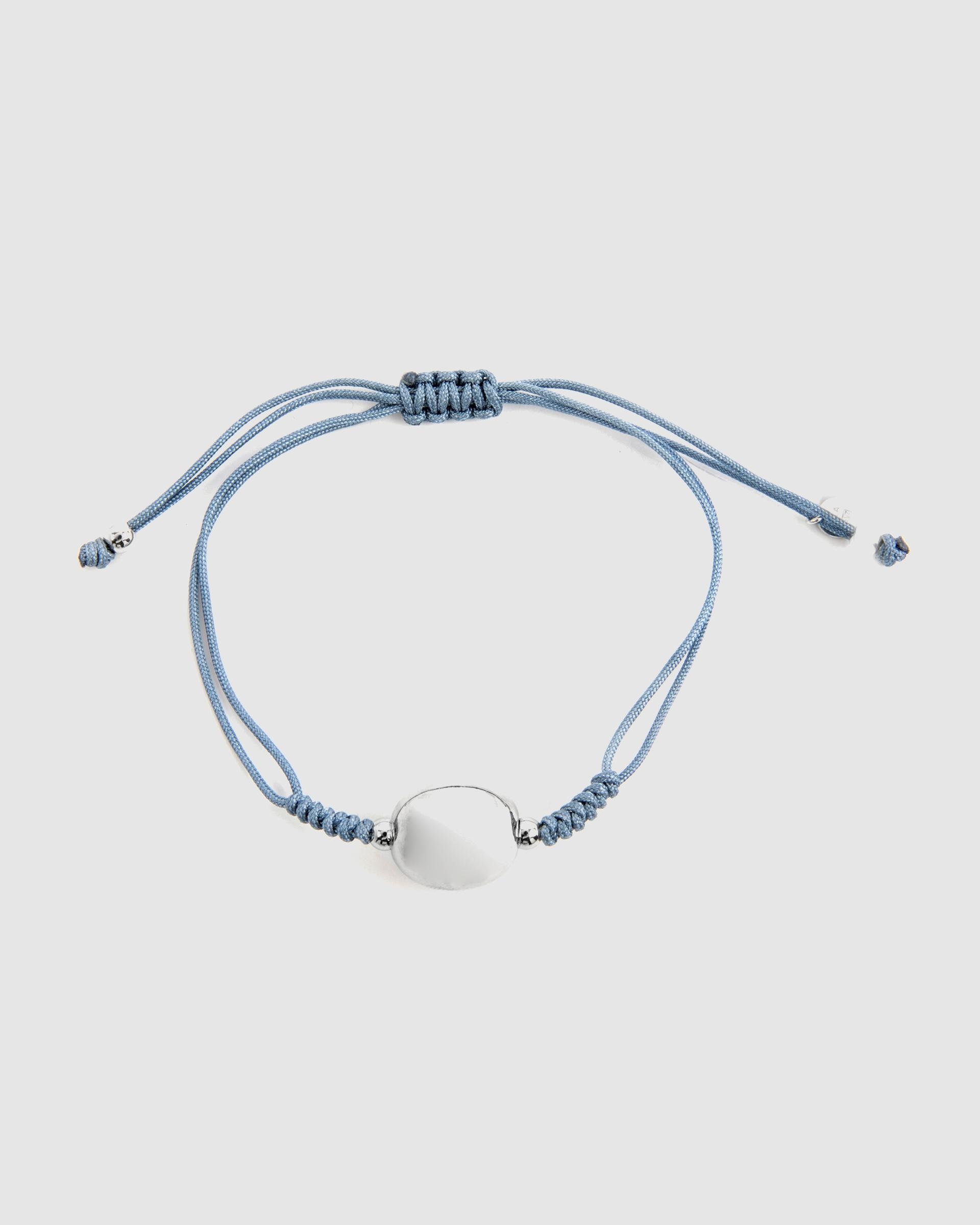 Pulsera de cordón momentos para brillar de plata de ley 925 acabada en rodio - Luxenter - Azul Azul-4
