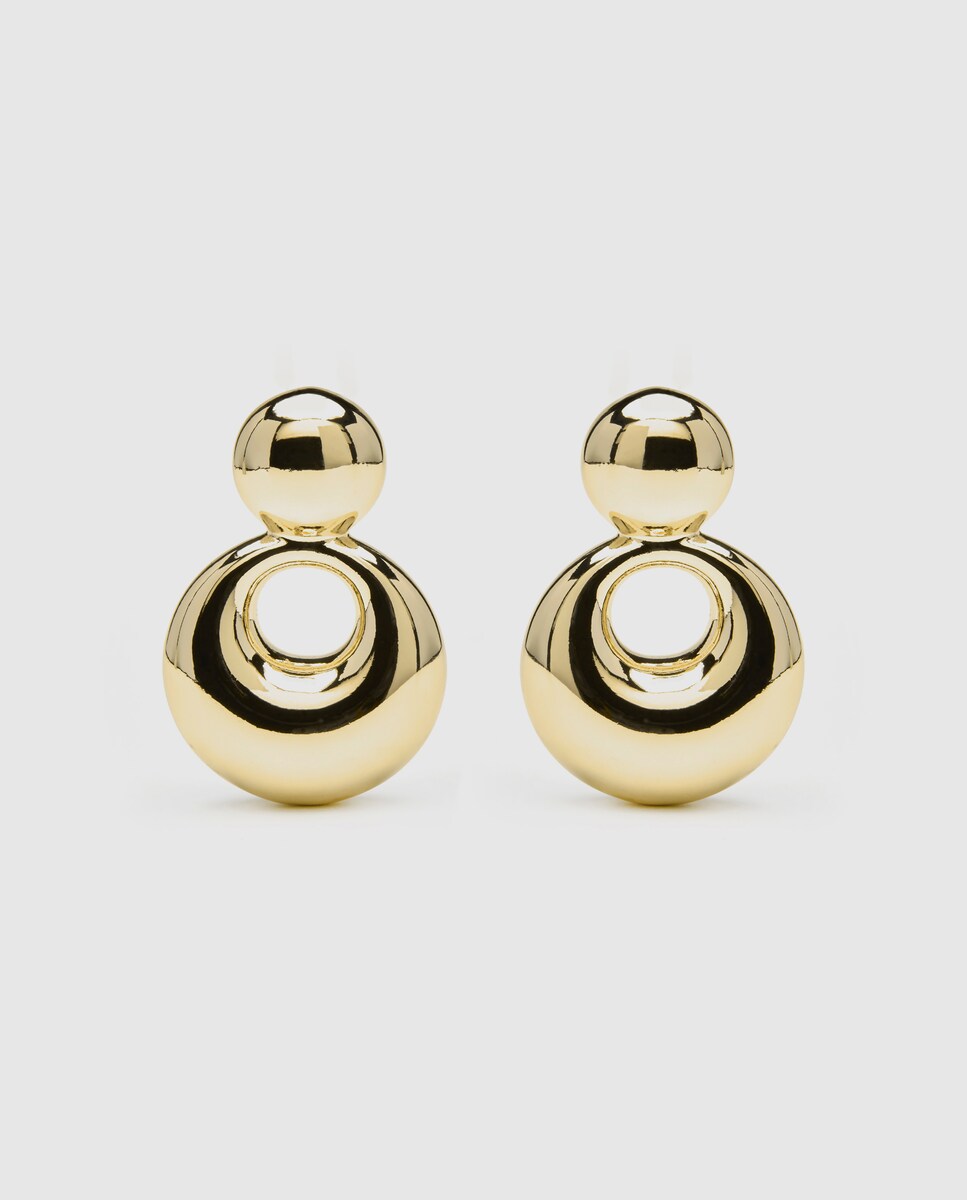Pendientes Africa acabados en oro de 18k Oro-1