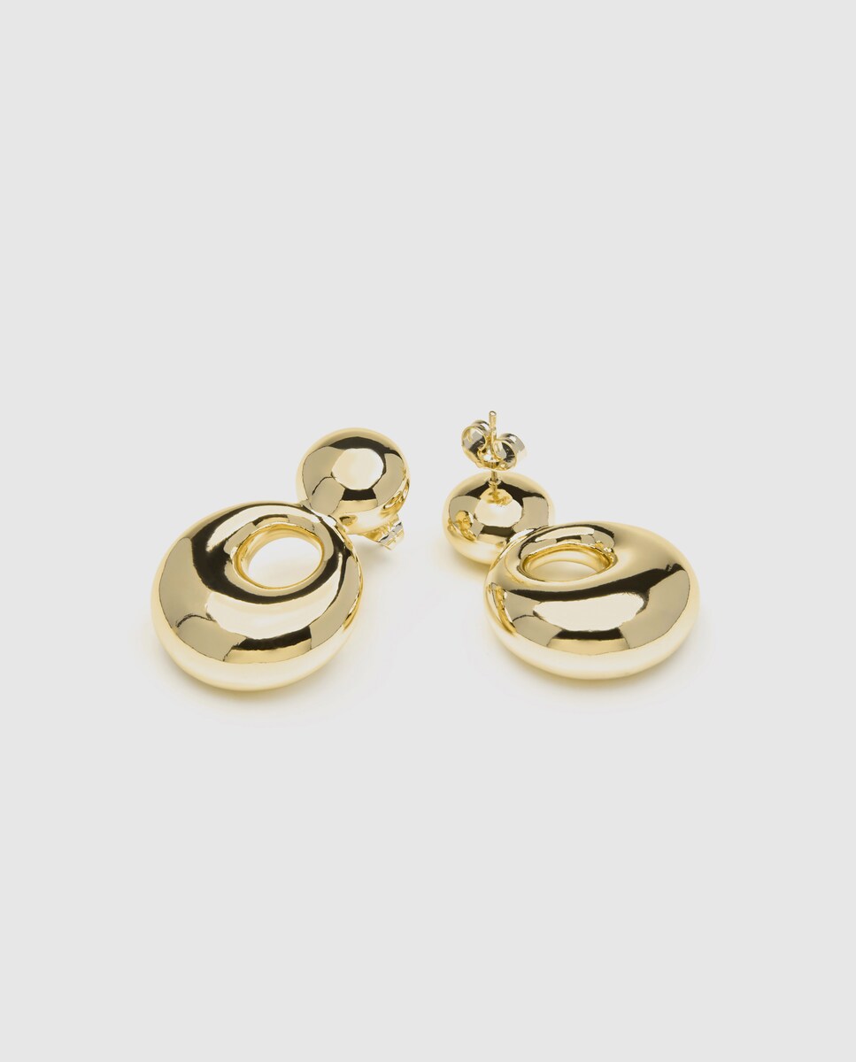 Pendientes Africa acabados en oro de 18k Oro-4