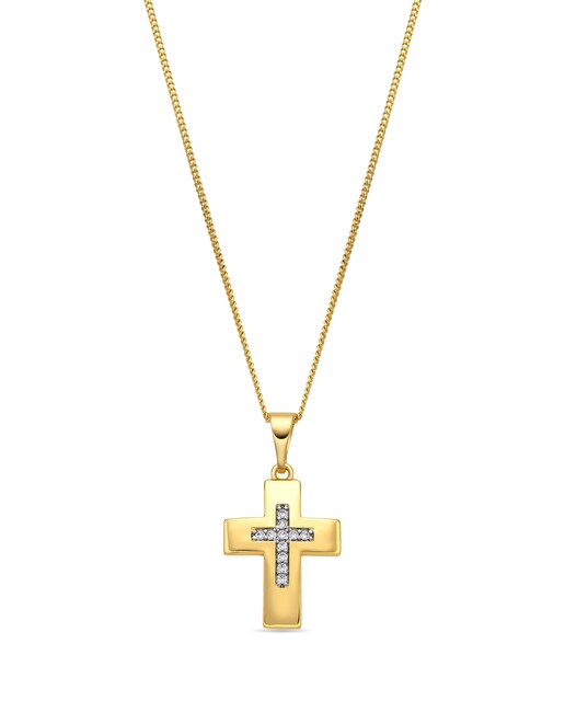 Imagen 0 de Collar Africa acabado en oro de 18k con circonita blanca