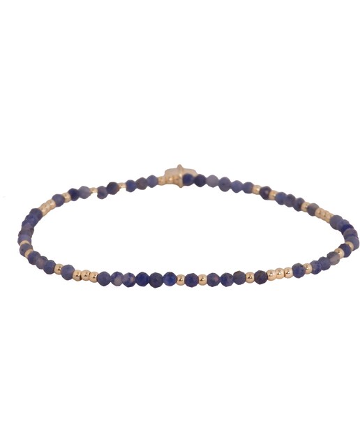 Imagen 0 de Pulsera Boho acabado en oro amarillo de 18k con  sodalita