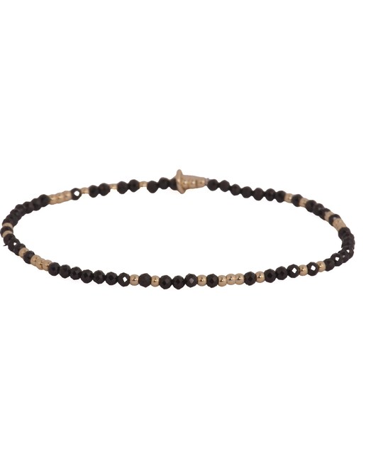 Imagen 0 de Pulsera Boho acabado en oro amarillo de 18k con  onix