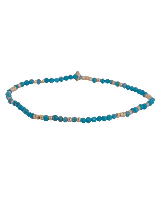 Imagen 0 de Pulsera Boho acabado en oro amarillo de 18k con  turquesa