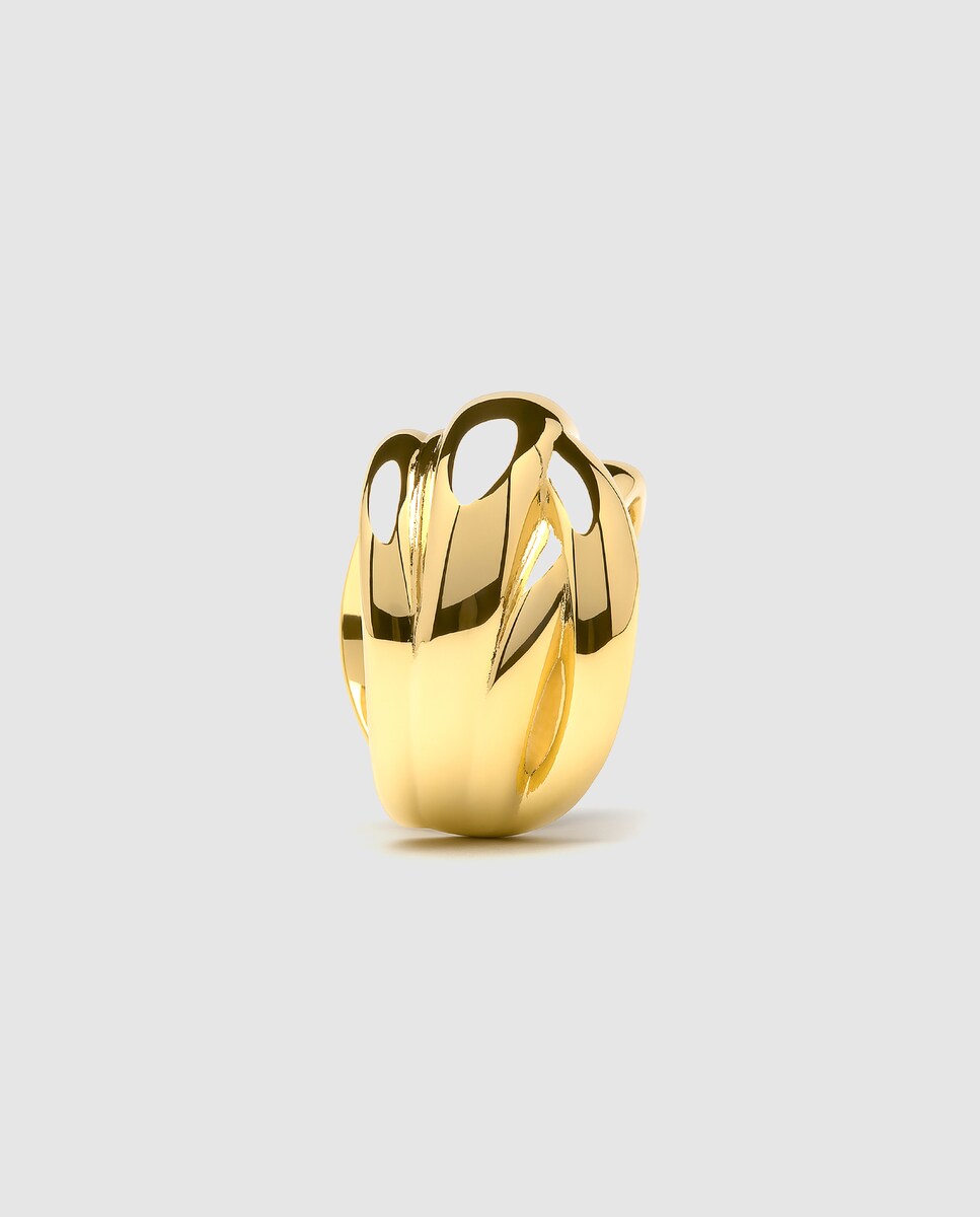 Anillo África acabado en oro amarillo de 18k Oro-4