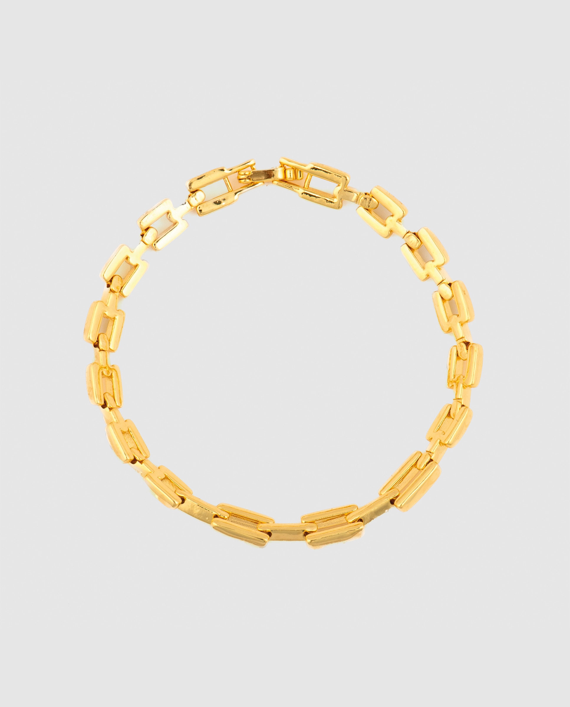 Pulsera de cadena áfrica acabada en oro amarillo de 18 quilates con circonita brillante - Luxenter - Amarillo Amarillo-3
