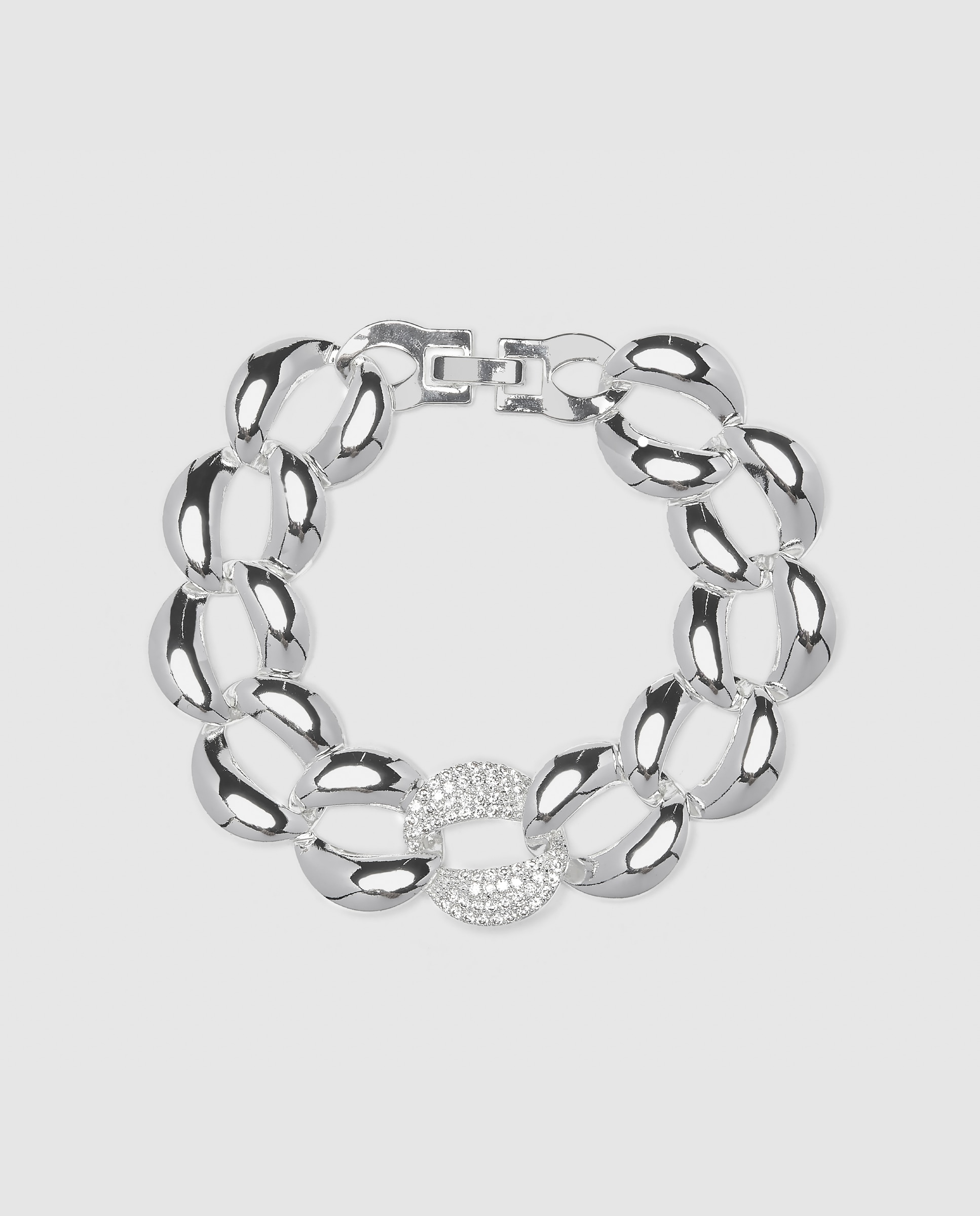 Pulsera de cadena áfrica acabada en plata de ley 925 con circonita brillante - Luxenter - Plata Plata-4