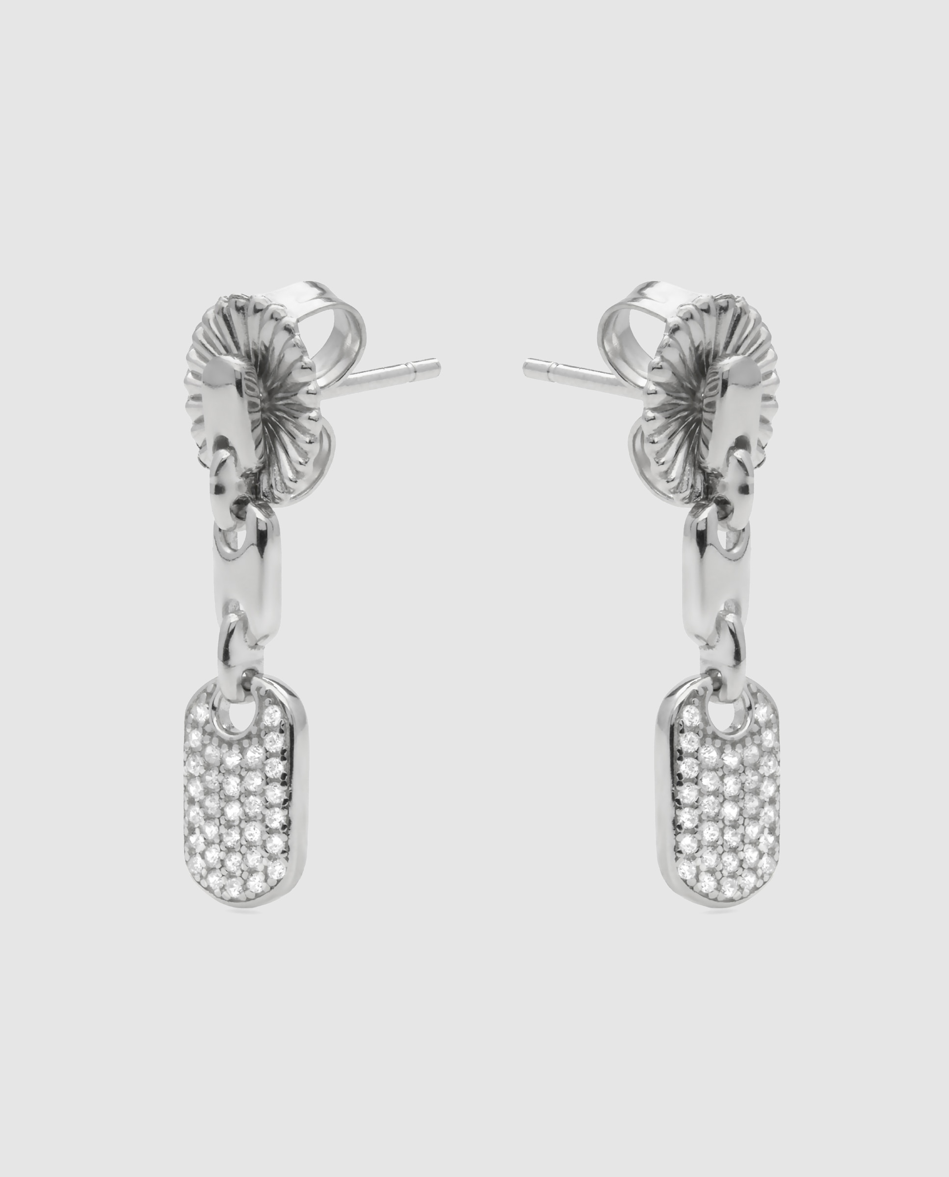Pendientes momentos para brillar de plata de ley 925 acabados en rodio con circonita brillante - Luxenter - Oro Oro-3