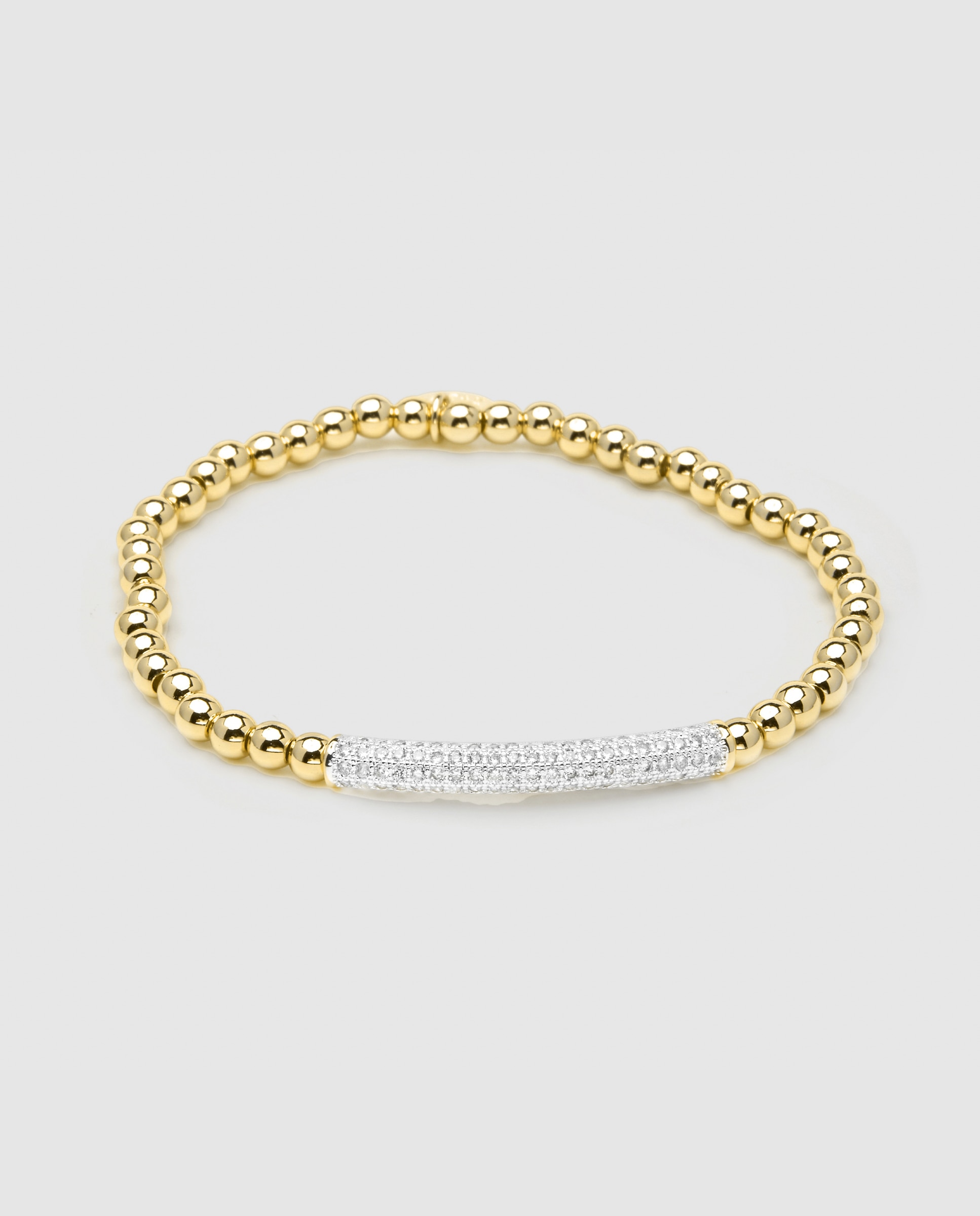 Pulsera de cadena momentos para brillar de plata de ley 925 acabada en oro amarillo de 18 quilates con circonita brillante - Luxenter - Oro / Plata Oro / Plata-1