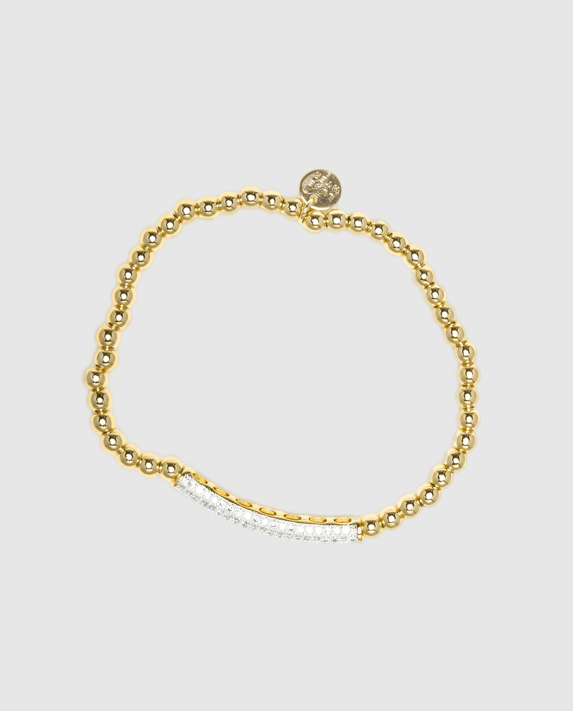 Pulsera de cadena momentos para brillar de plata de ley 925 acabada en oro amarillo de 18 quilates con circonita brillante - Luxenter - Oro / Plata Oro / Plata-3