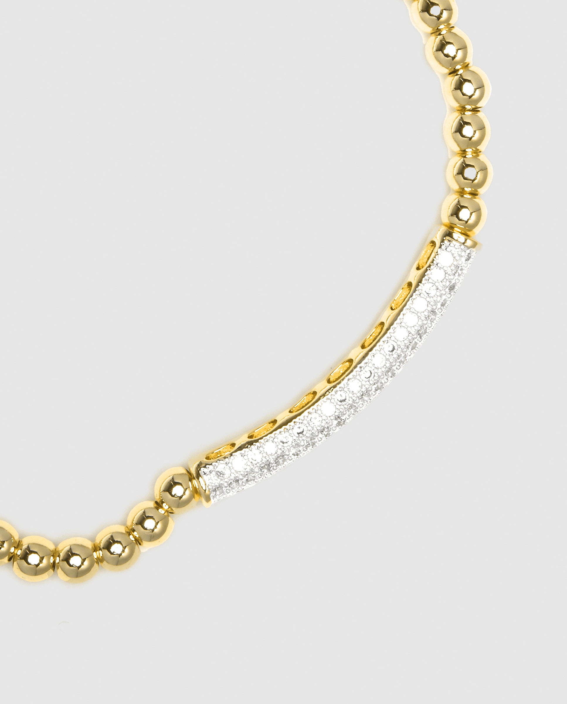 Pulsera de cadena momentos para brillar de plata de ley 925 acabada en oro amarillo de 18 quilates con circonita brillante - Luxenter - Oro / Plata Oro / Plata-6