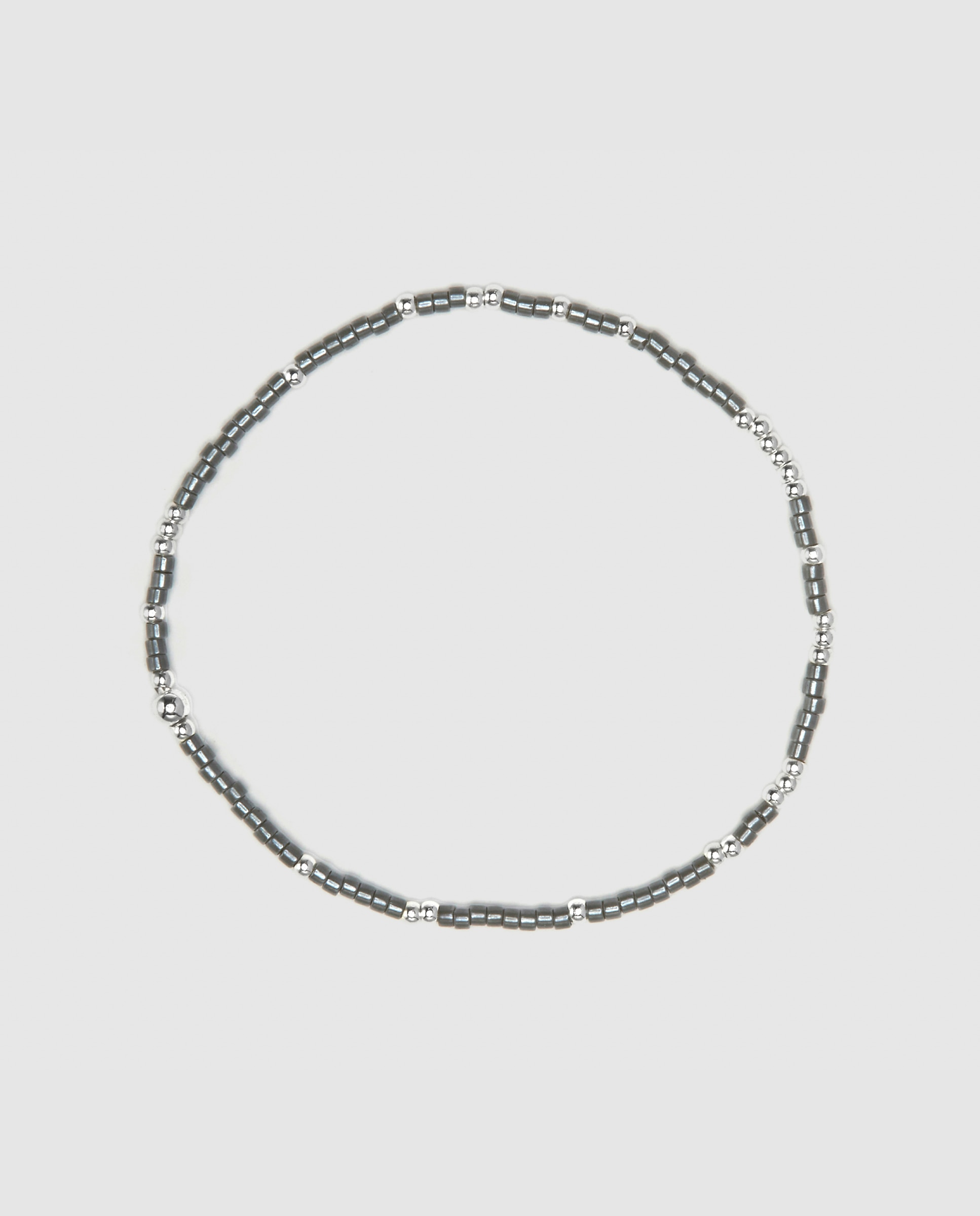 Pulsera de cadena pide un deseo de plata de ley 925 acabada en rodio con cristal gris - Luxenter - Plata Plata-2