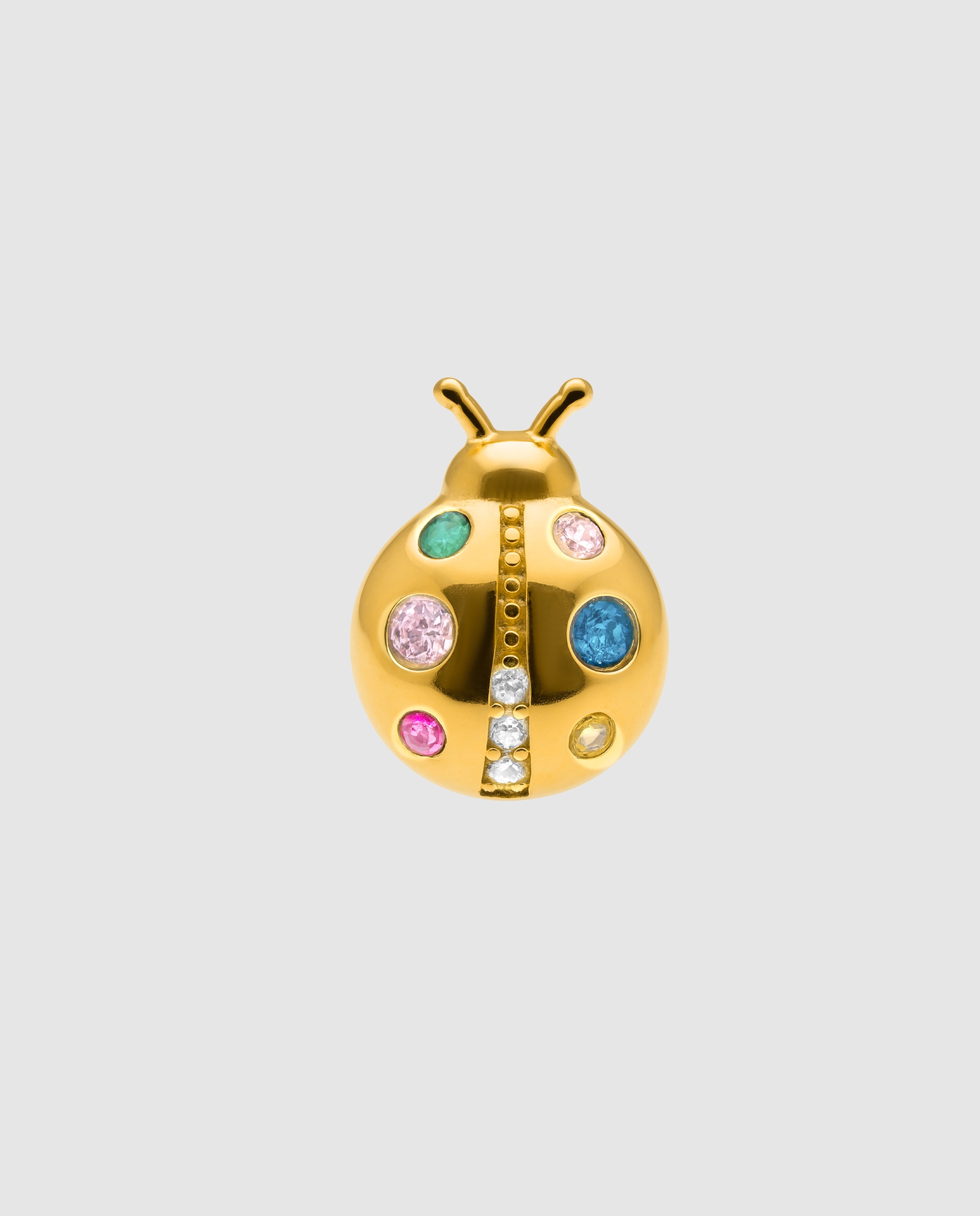 Piercing personalizable de plata de ley 925 acabados en amarillo de 18 quilates con circonita multicolor - Luxenter - Oro Oro-1