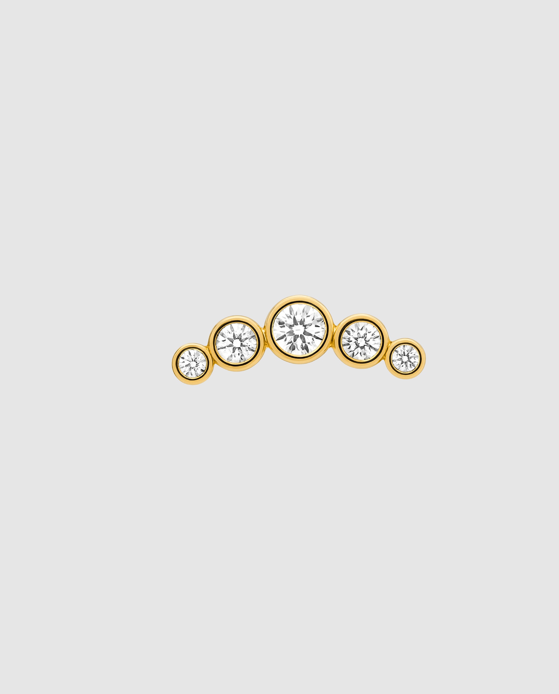 Piercing personalizable acabado en amarillo de 18 quilates con circonita brillante - Luxenter - Oro Oro-1