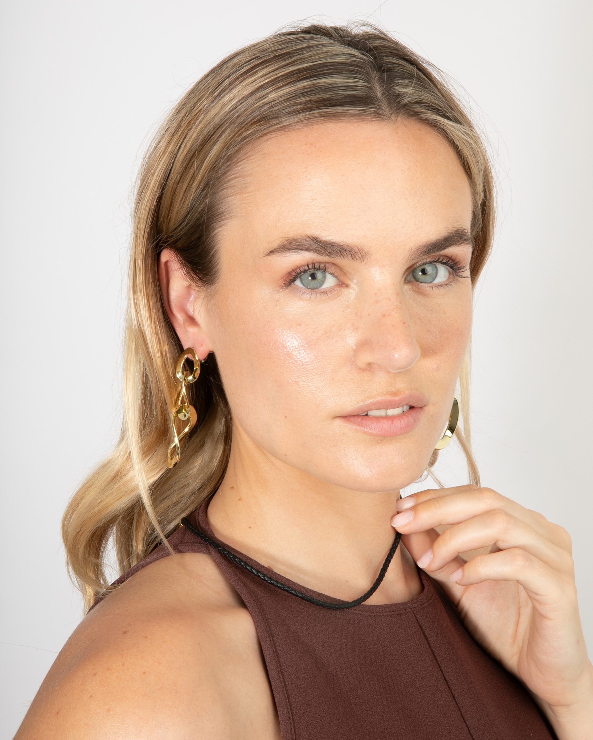 Pendientes áfrica acabados en oro amarillo de 18 quilates - Luxenter - Dorado Dorado-5
