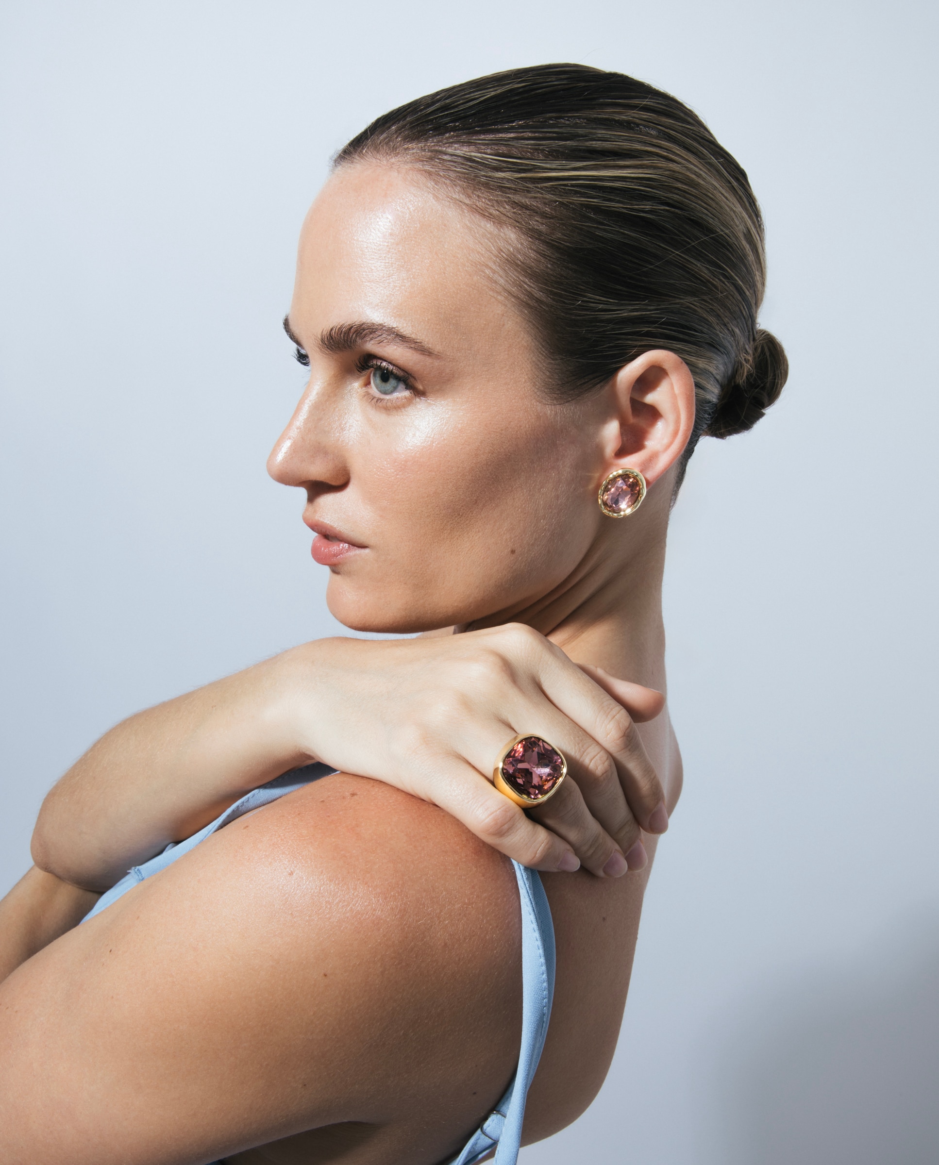 Anillo áfrica acabado en oro amarillo de 18 quilates con circonita marrón - Luxenter - Dorado Dorado-2