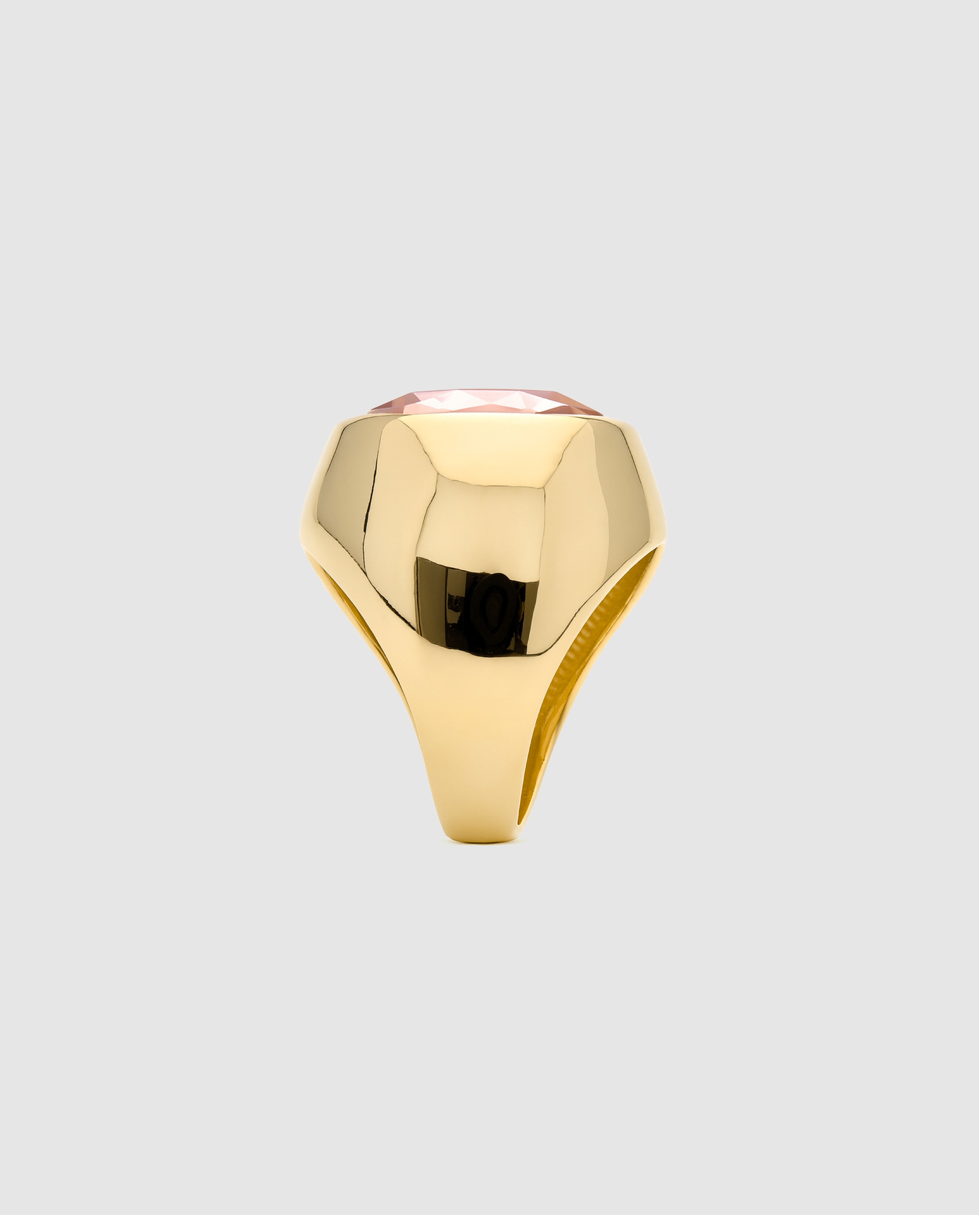 Anillo áfrica acabado en oro amarillo de 18 quilates con circonita marrón - Luxenter - Dorado Dorado-3
